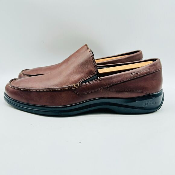 Cole Haan Shoes Mens 9 Brown Leather Loafers Moccasins VTG Casual Slip On - Picture 4 of 12
